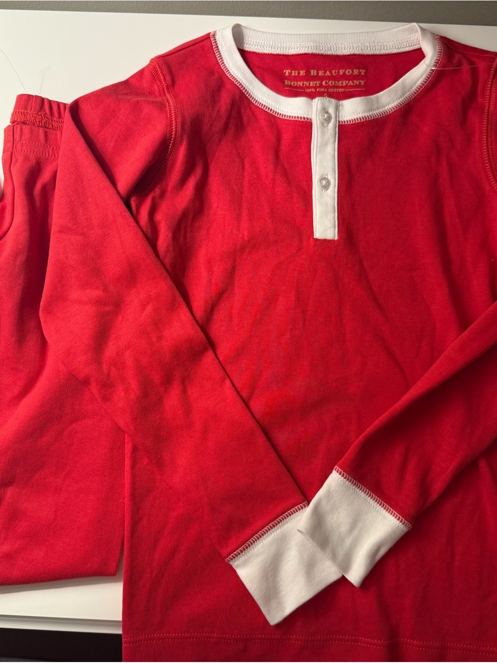 The Beaufort Bonnet Company Kids Red Long-Sleeve pajamas
